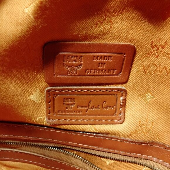 (L3) MCM Shoulder Bag Brown PVC - Picture 7 of 9